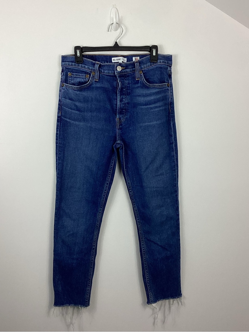 Re/Done Originals Mid 70's High Rise Ankle Crop Jeans Size 30